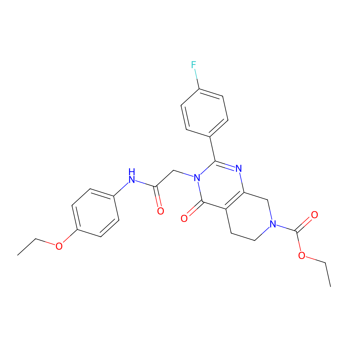 ethyl 3-{[(4-ethoxyphenyl)carbamoyl]methyl}-2-(4-fluorophenyl)-4-oxo-3H,4H,5H,6H,7H,8H-pyrido[3,4-d]pyrimidine-7-carboxylate molecular structure, CAS 1189899-79-3