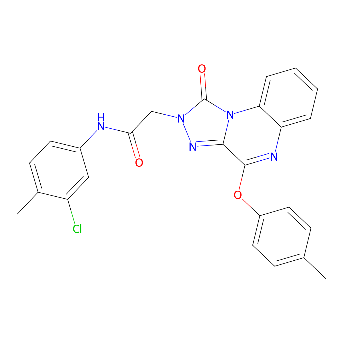 N-(3-chloro-4-methylphenyl)-2-[4-(4-methylphenoxy)-1-oxo[1,2,4]triazolo[4,3-a]quinoxalin-2(1H)-yl]acetamide molecular structure, CAS 1189903-43-2