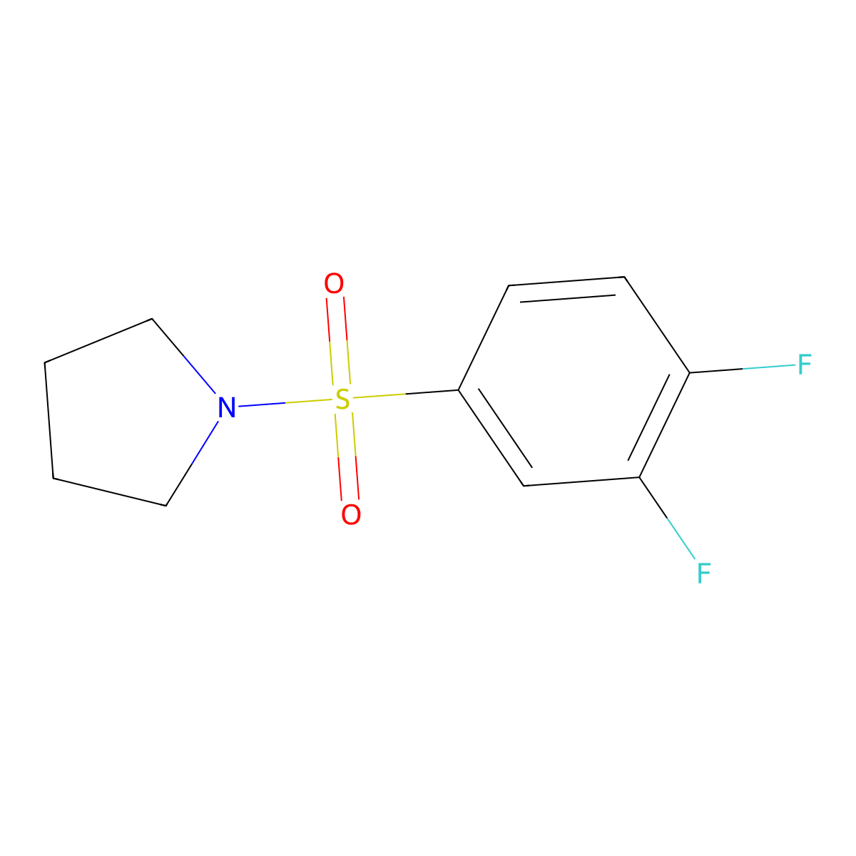 1-[(3,4-difluorophenyl)sulfonyl]Pyrrolidine molecular structure, CAS 1189908-17-5