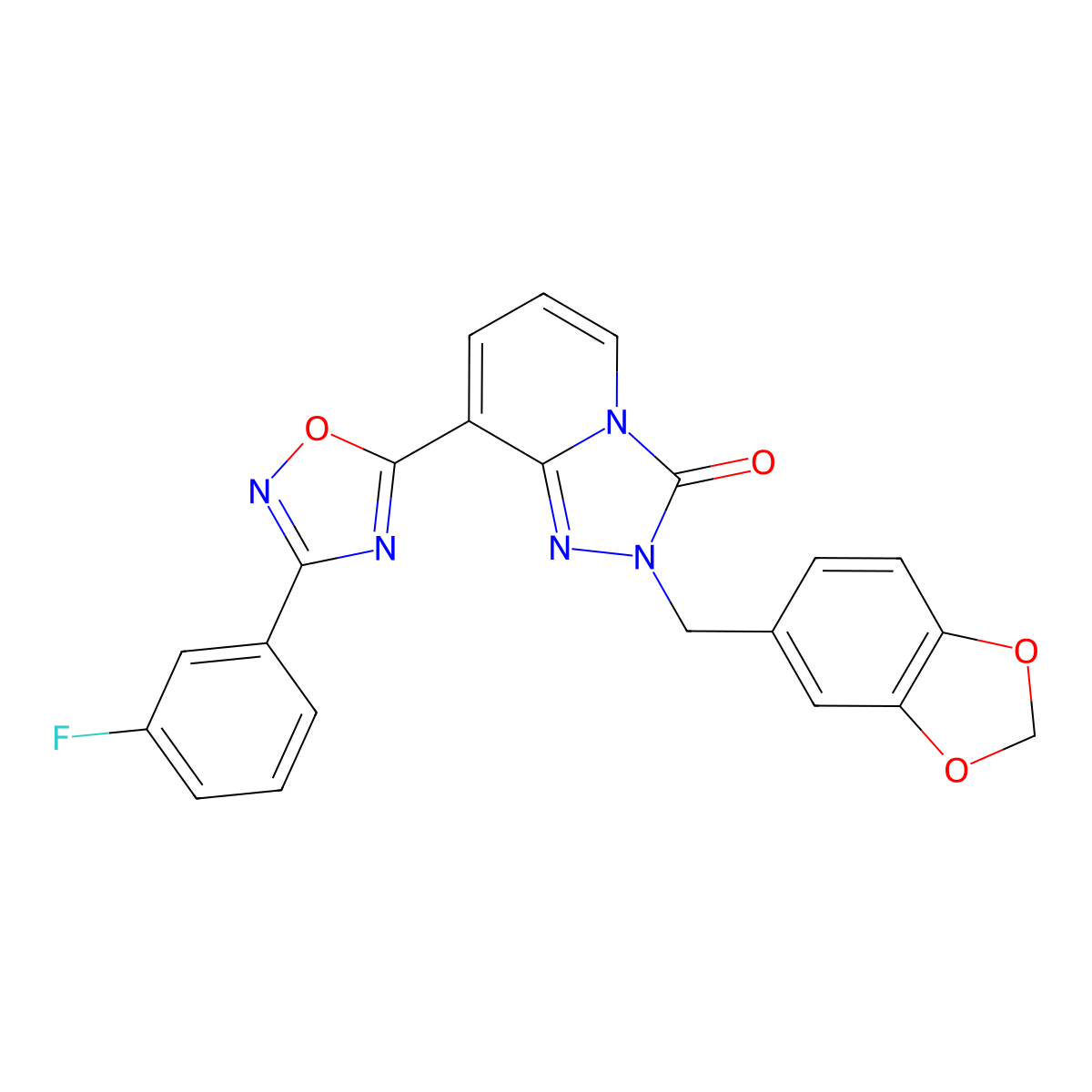 2-(1,3-benzodioxol-5-ylmethyl)-8-[3-(3-fluorophenyl)-1,2,4-oxadiazol-5-yl][1,2,4]triazolo[4,3-a]pyridin-3(2H)-one molecular structure, CAS 1189909-23-6