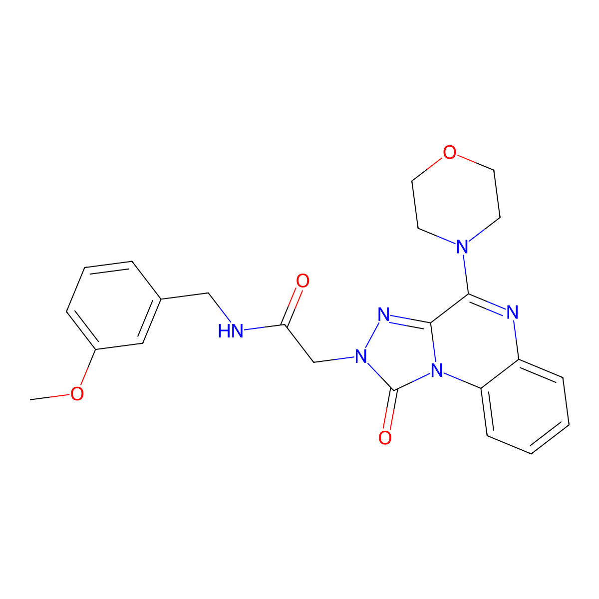 N-(3-methoxybenzyl)-2-(4-morpholino-1-oxo-[1,2,4]triazolo[4,3-a]quinoxalin-2(1H)-yl)acetamide molecular structure, CAS 1189909-53-2