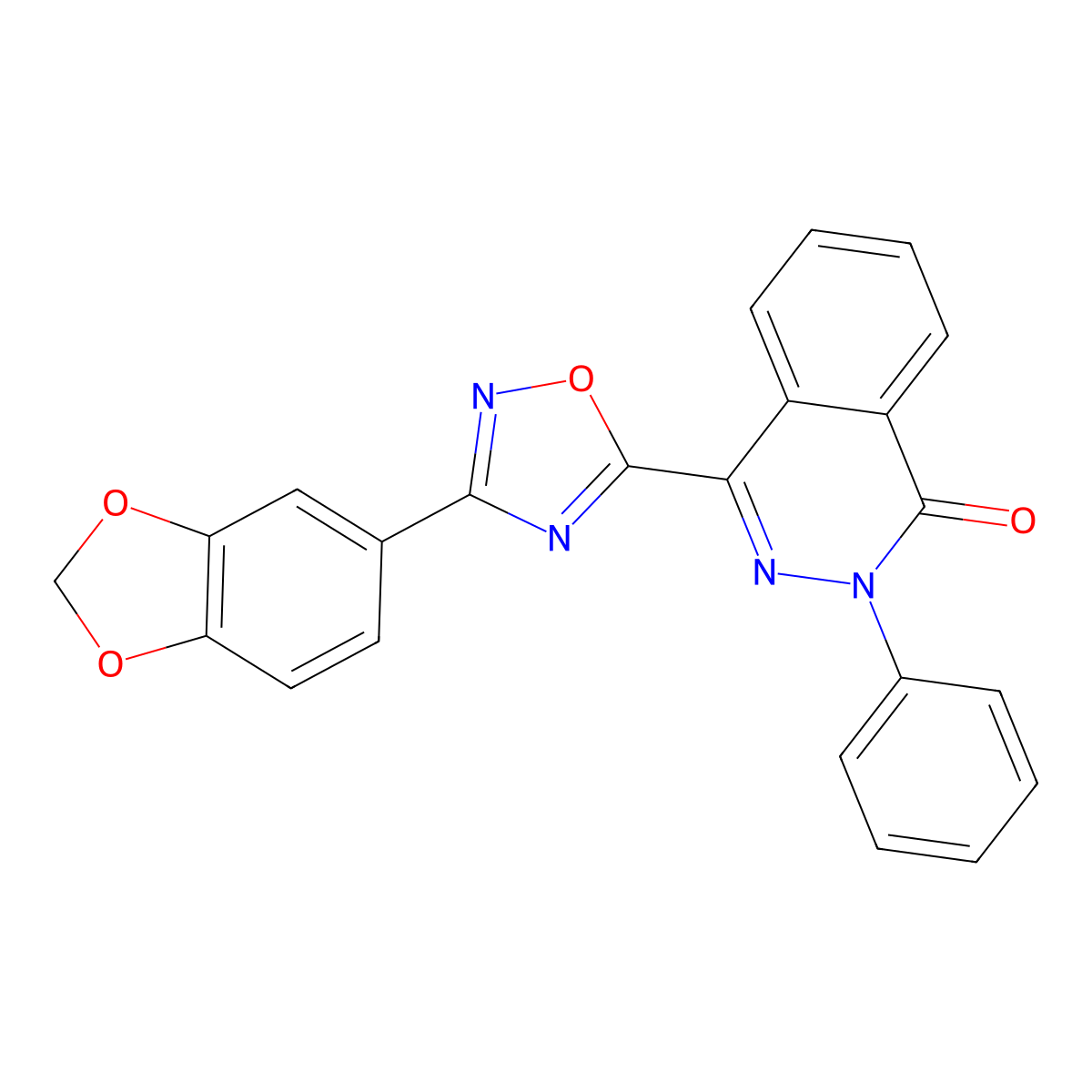 4-[3-(1,3-benzodioxol-5-yl)-1,2,4-oxadiazol-5-yl]-2-phenylphthalazin-1(2H)-one molecular structure, CAS 1189912-57-9