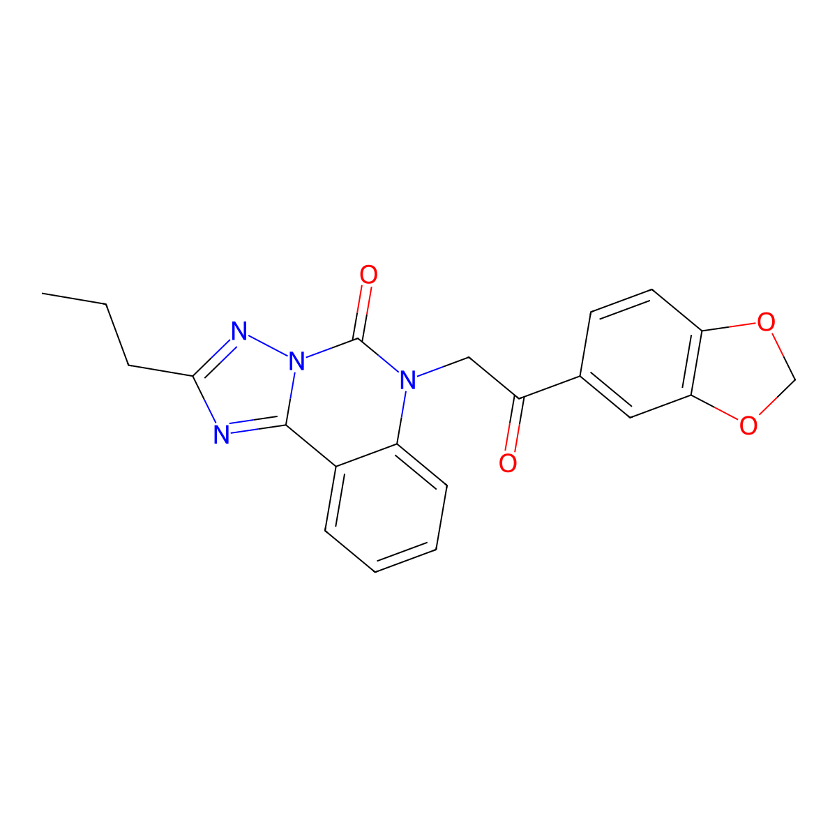 6-(2-(benzo[d][1,3]dioxol-5-yl)-2-oxoethyl)-2-propyl-[1,2,4]triazolo[1,5-c]quinazolin-5(6H)-one molecular structure, CAS 1189912-64-8