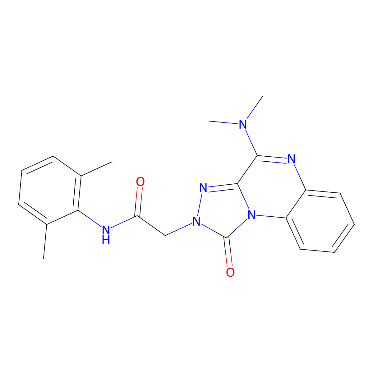 2-(4-(dimethylamino)-1-oxo-[1,2,4]triazolo[4,3-a]quinoxalin-2(1H)-yl)-N-(2,6-dimethylphenyl)acetamide molecular structure, CAS 1189915-54-5