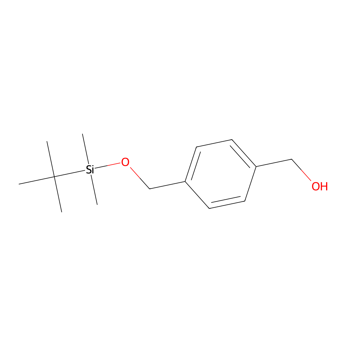 Benzenemethanol, 4-[[[(1,1-dimethylethyl)dimethylsilyl]oxy]methyl]- molecular structure, CAS 118992-89-5