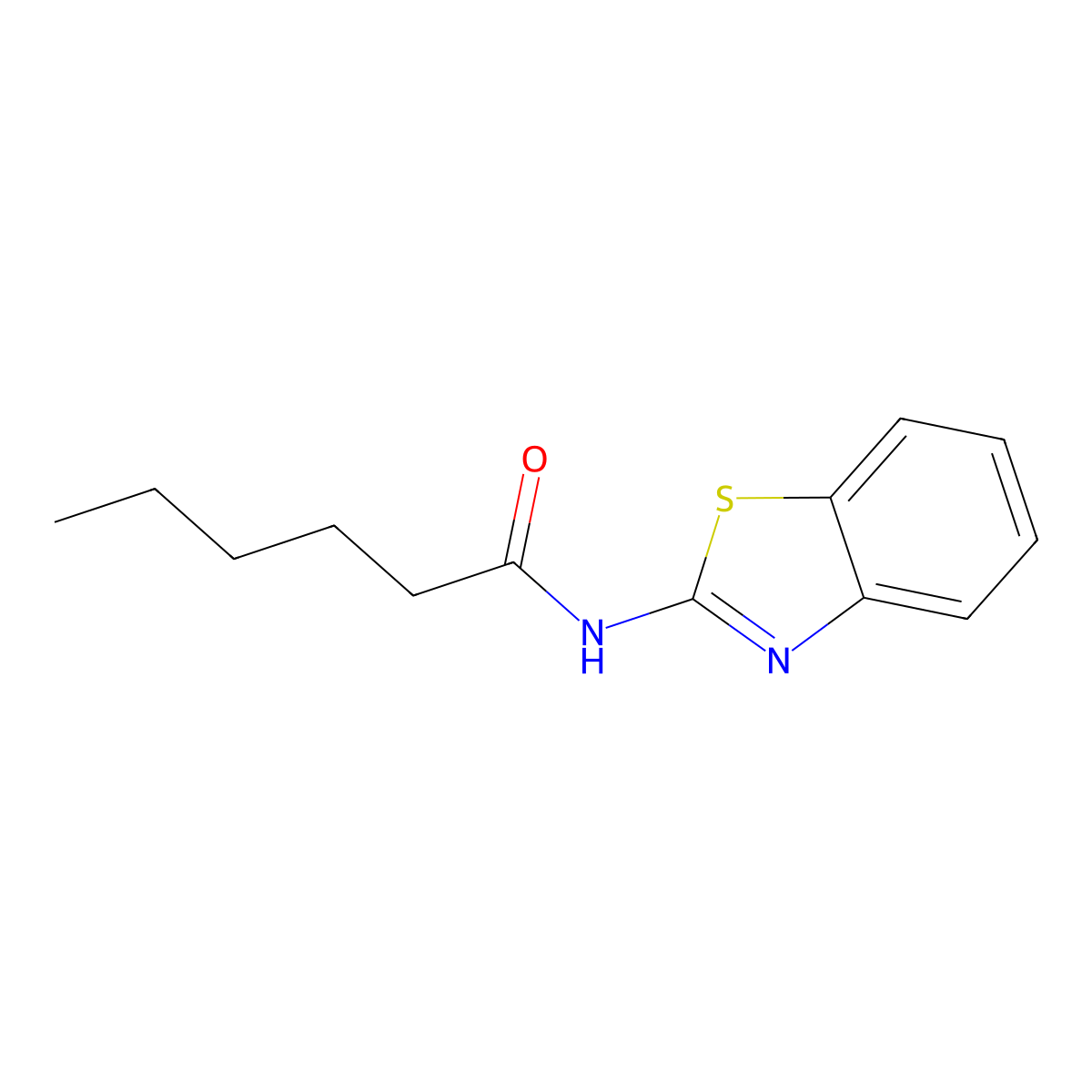 N-(1,3-benzothiazol-2-yl)hexanamide molecular structure, CAS 118992-97-5