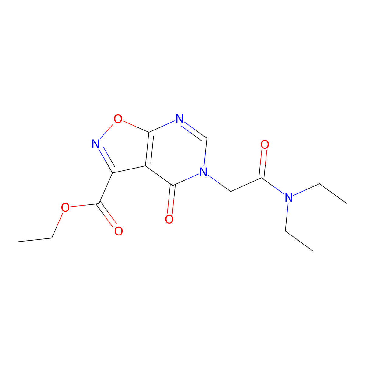 Ethyl 5-[(diethylcarbamoyl)methyl]-4-oxo-4h,5h-[1,2]oxazolo[5,4-d]pyrimidine-3-carboxylate molecular structure, CAS 1189920-74-8