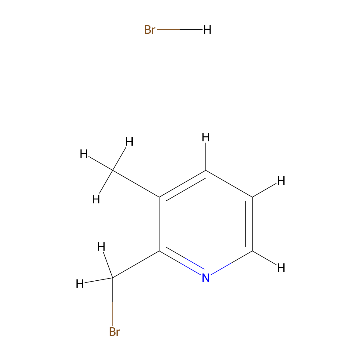 2-(Bromomethyl)-3-methylpyridine hydrobromide molecular structure, CAS 1189920-82-8