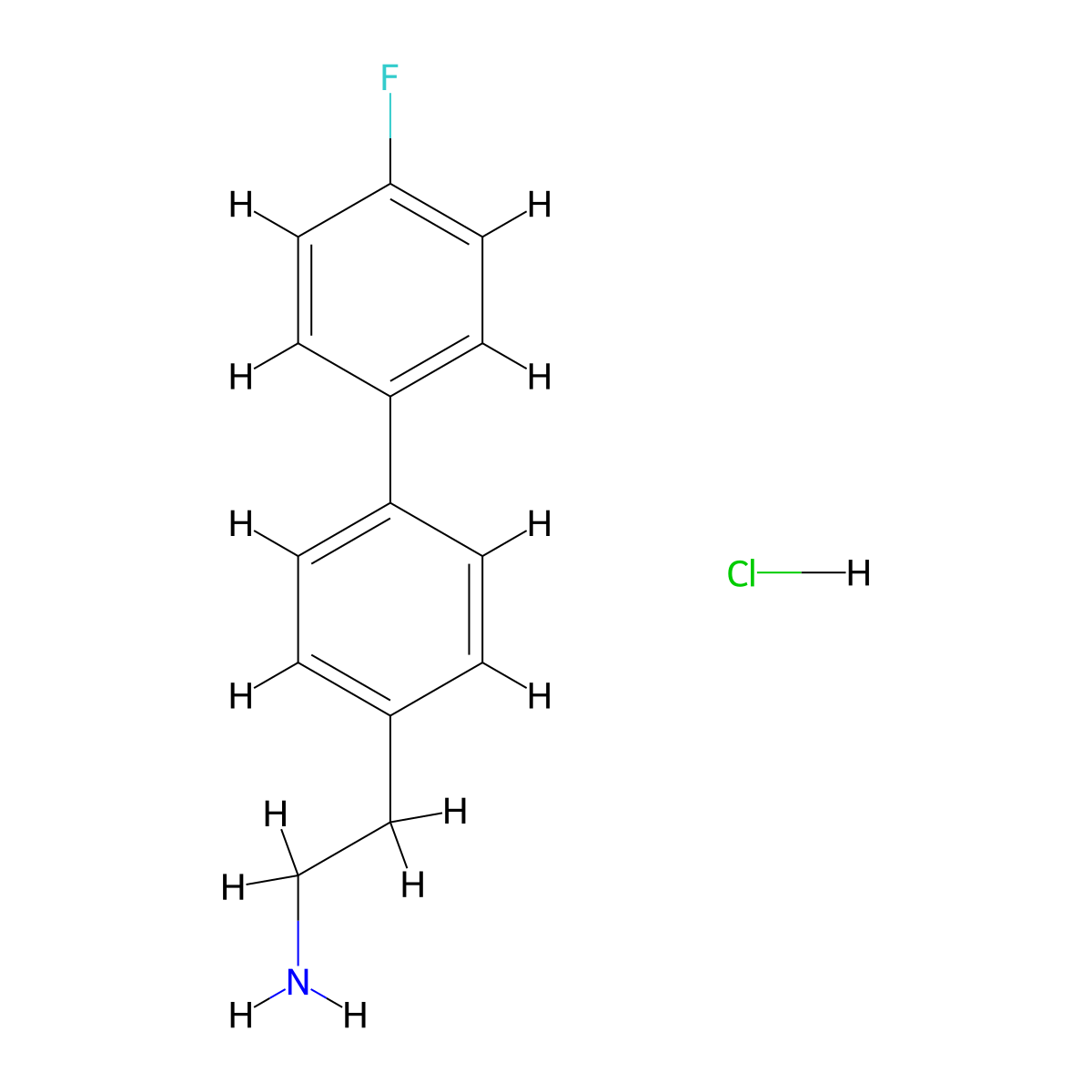 2-(4'-Fluorobiphenyl-4-yl)ethanamine hydrochloride molecular structure, CAS 1189922-22-2