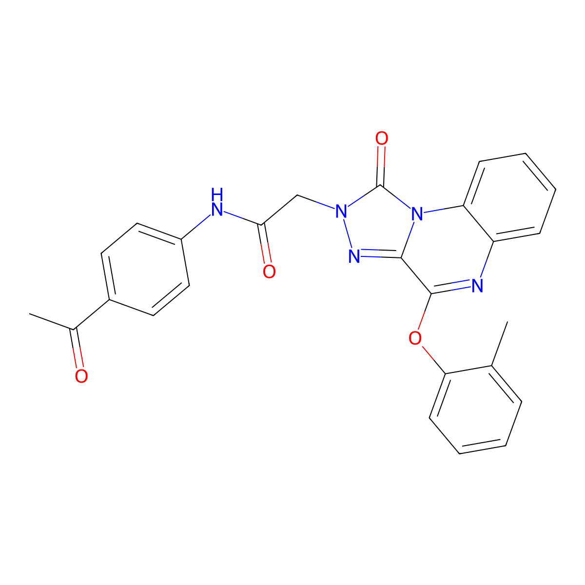 N-(4-acetylphenyl)-2-(1-oxo-4-(o-tolyloxy)-[1,2,4]triazolo[4,3-a]quinoxalin-2(1H)-yl)acetamide molecular structure, CAS 1189922-79-9