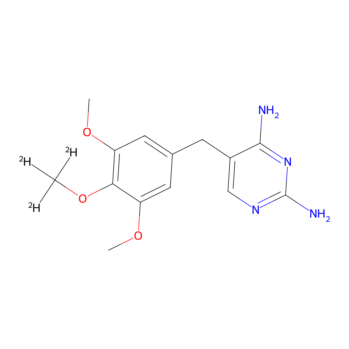 Trimethoprim-d3 molecular structure, CAS 1189923-38-3