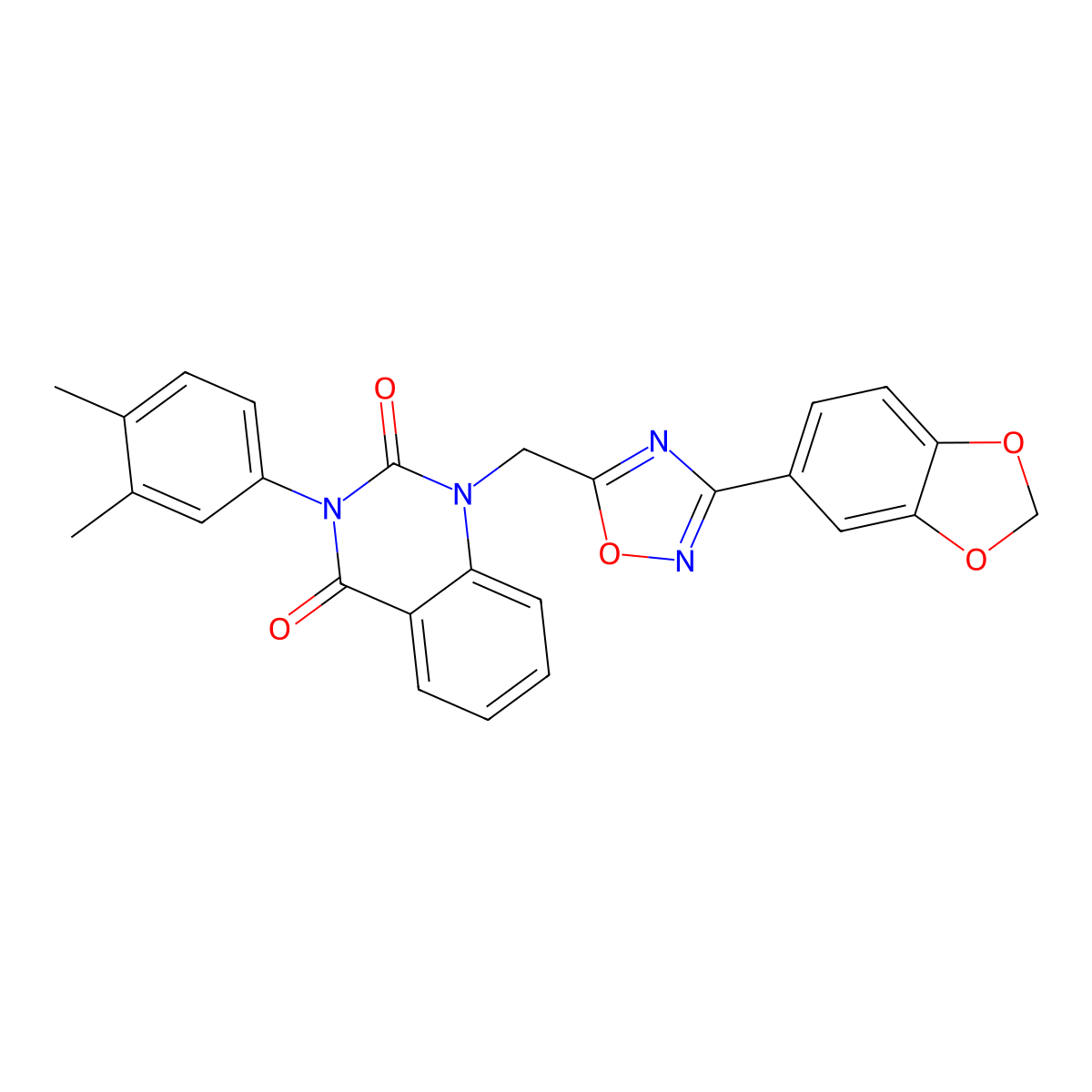 1-((3-(benzo[d][1,3]dioxol-5-yl)-1,2,4-oxadiazol-5-yl)methyl)-3-(3,4-dimethylphenyl)quinazoline-2,4(1H,3H)-dione molecular structure, CAS 1189926-28-0
