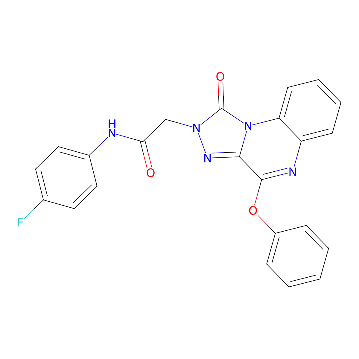 N-(4-fluorophenyl)-2-(1-oxo-4-phenoxy-[1,2,4]triazolo[4,3-a]quinoxalin-2(1H)-yl)acetamide molecular structure, CAS 1189927-55-6