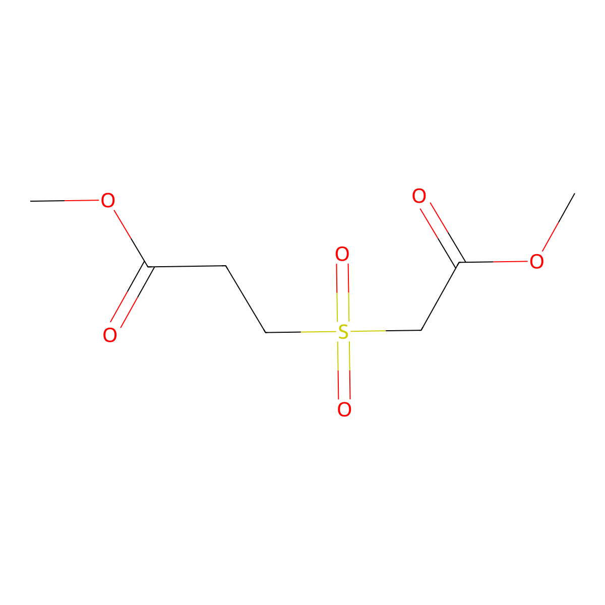 Methyl 3-(2-methoxy-2-oxoethanesulfonyl)propanoate molecular structure, CAS 118993-35-4