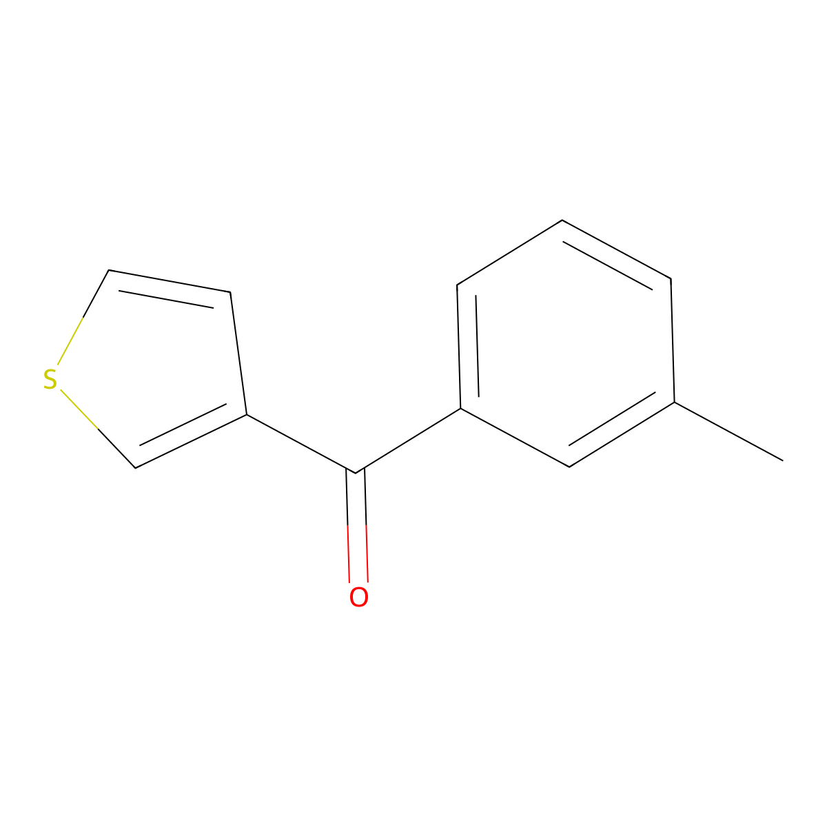 3-(3-Methylbenzoyl)thiophene molecular structure, CAS 118993-70-7
