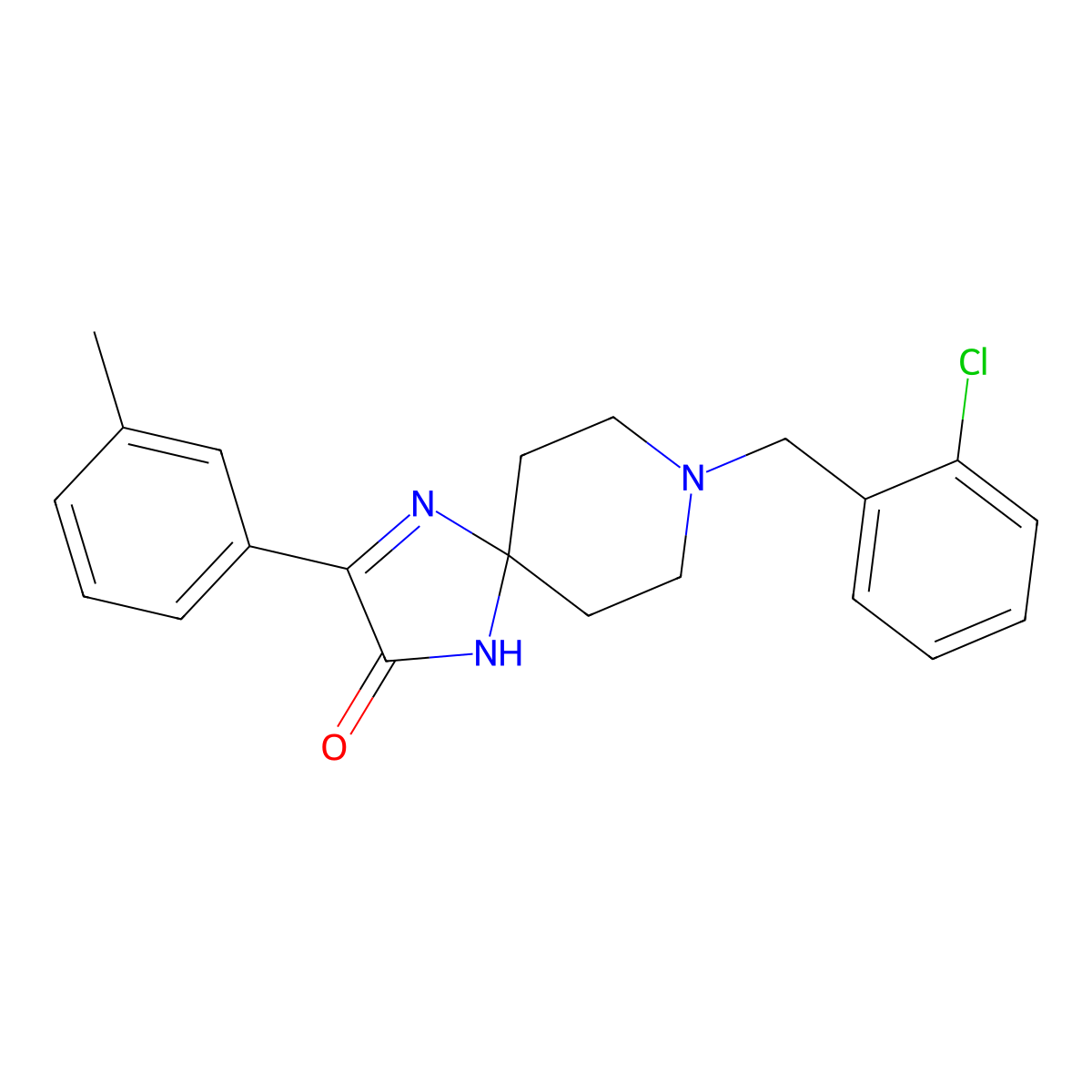 8-[(2-Chlorophenyl)methyl]-3-(3-methylphenyl)-1,4,8-triazaspiro[4.5]dec-3-EN-2-one molecular structure, CAS 1189933-33-2
