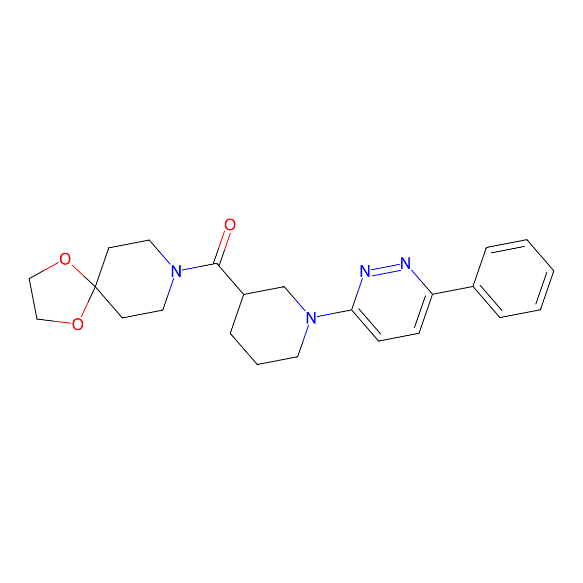 8-{[1-(6-Phenylpyridazin-3-yl)piperidin-3-yl]carbonyl}-1,4-dioxa-8-azaspiro[4.5]decane molecular structure, CAS 1189938-43-9