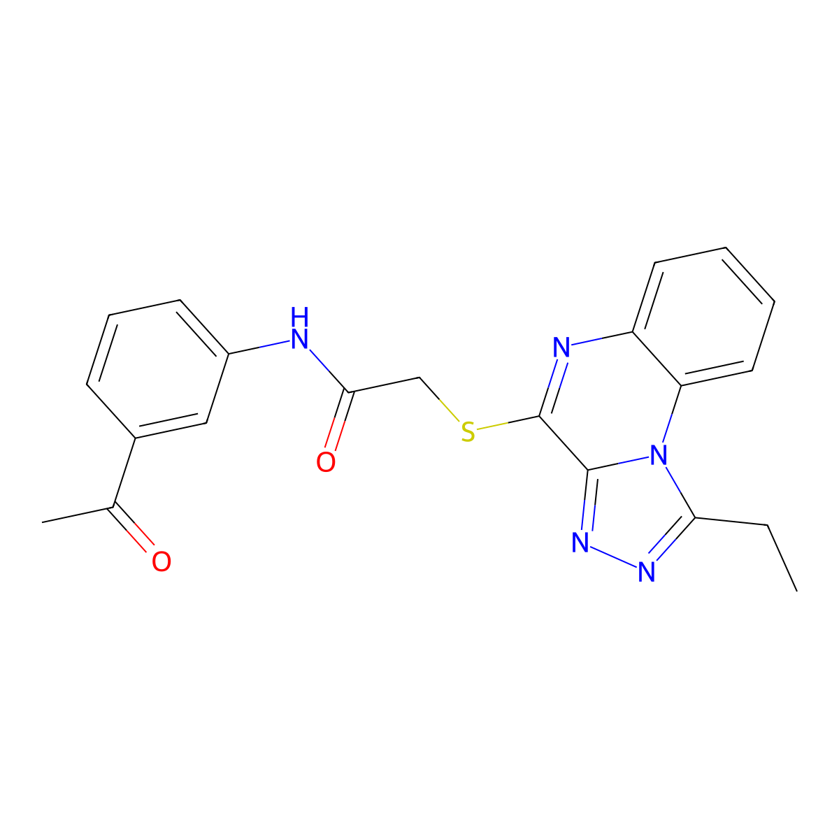 N-(3-Acetylphenyl)-2-({1-ethyl-[1,2,4]triazolo[4,3-A]quinoxalin-4-YL}sulfanyl)acetamide molecular structure, CAS 1189938-80-4