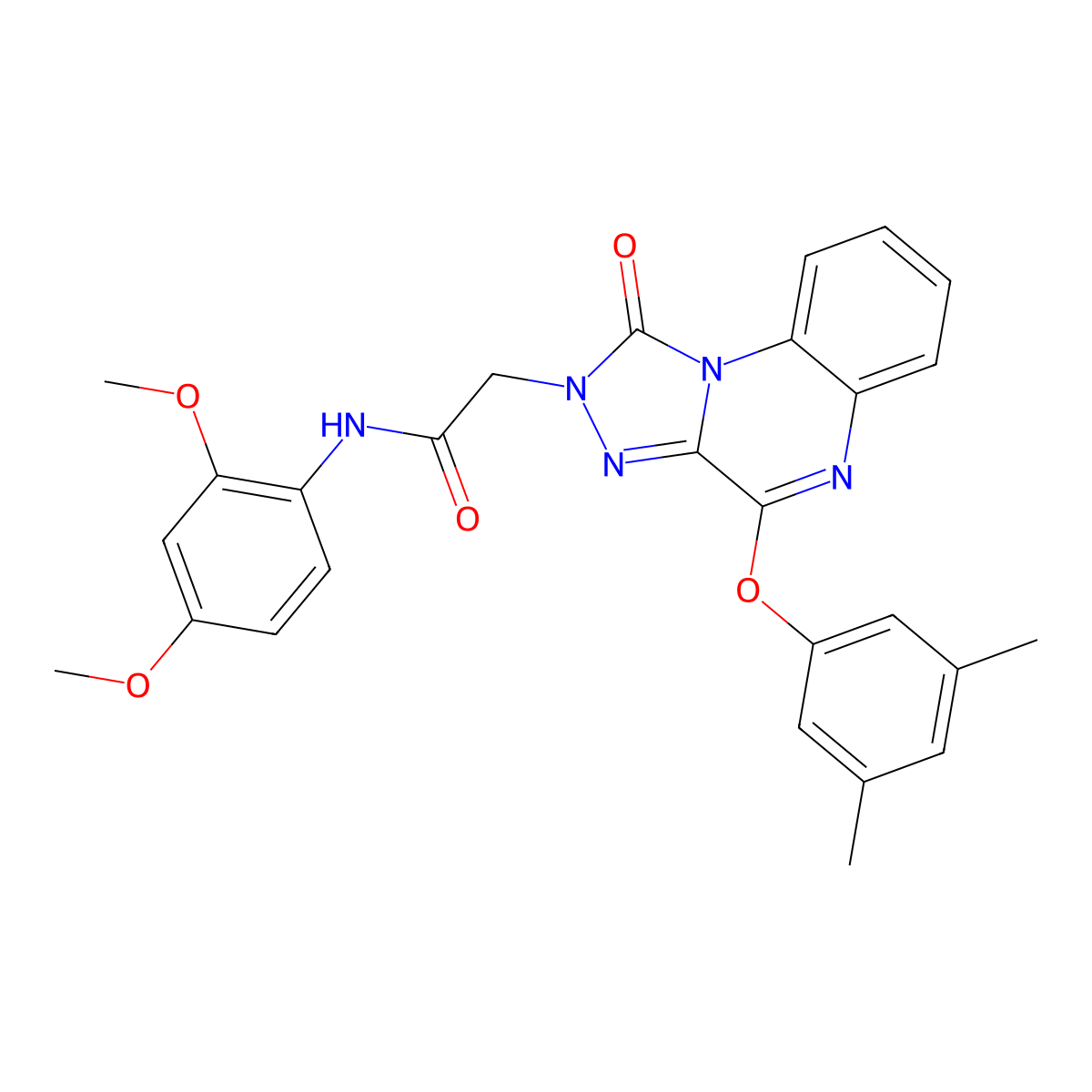 N-(2,4-dimethoxyphenyl)-2-(4-(3,5-dimethylphenoxy)-1-oxo-[1,2,4]triazolo[4,3-a]quinoxalin-2(1H)-yl)acetamide molecular structure, CAS 1189939-47-6