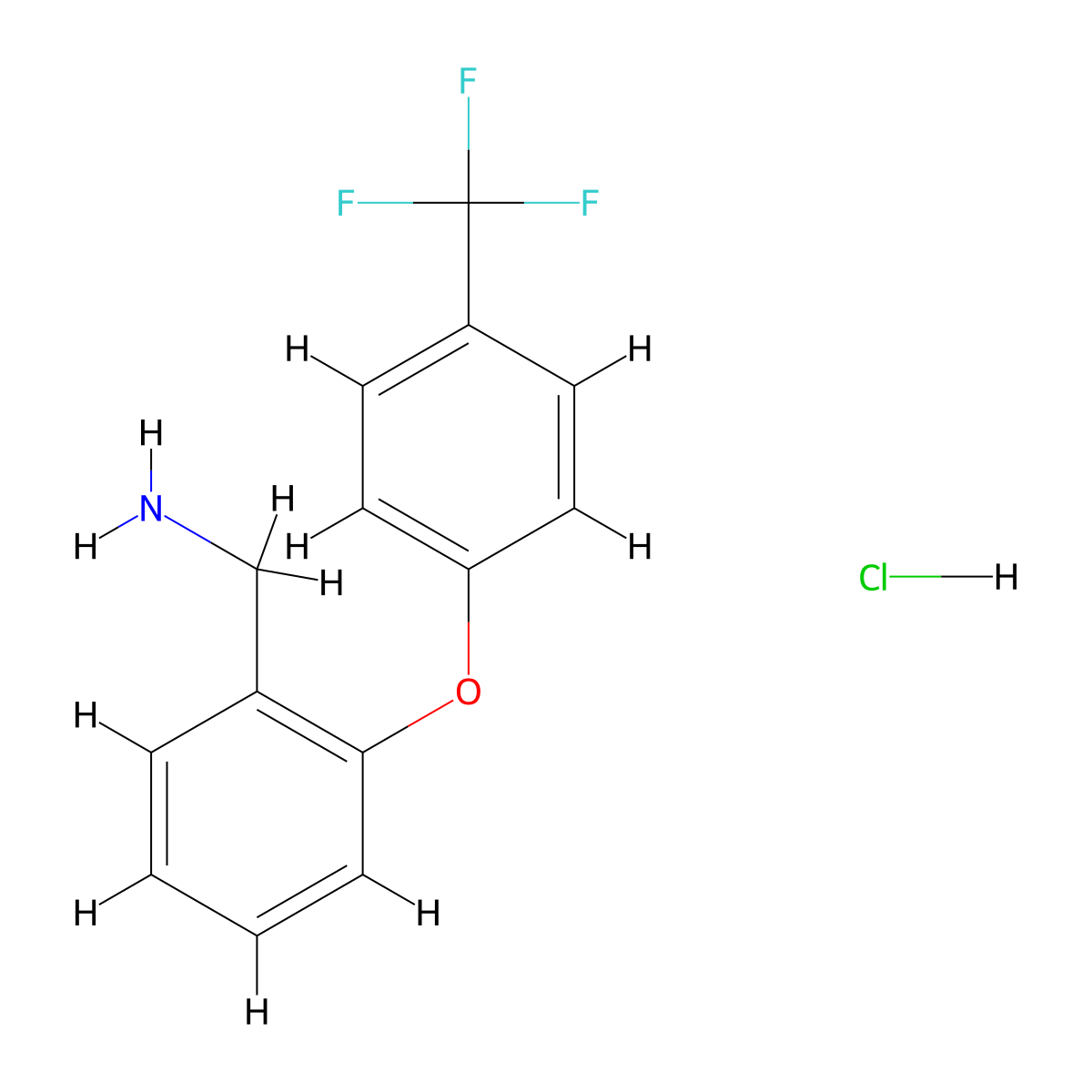 2-[4-(Trifluoromethyl)phenoxy]benzylamine hcl molecular structure, CAS 1189940-77-9