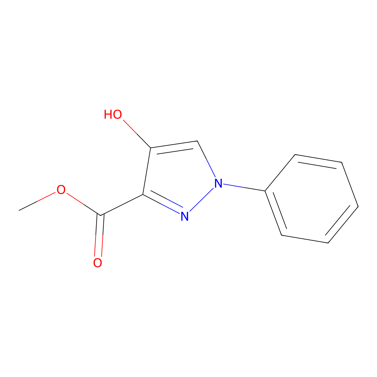 methyl 4-hydroxy-1-phenyl-1H-pyrazole-3-carboxylate molecular structure, CAS 118995-01-0