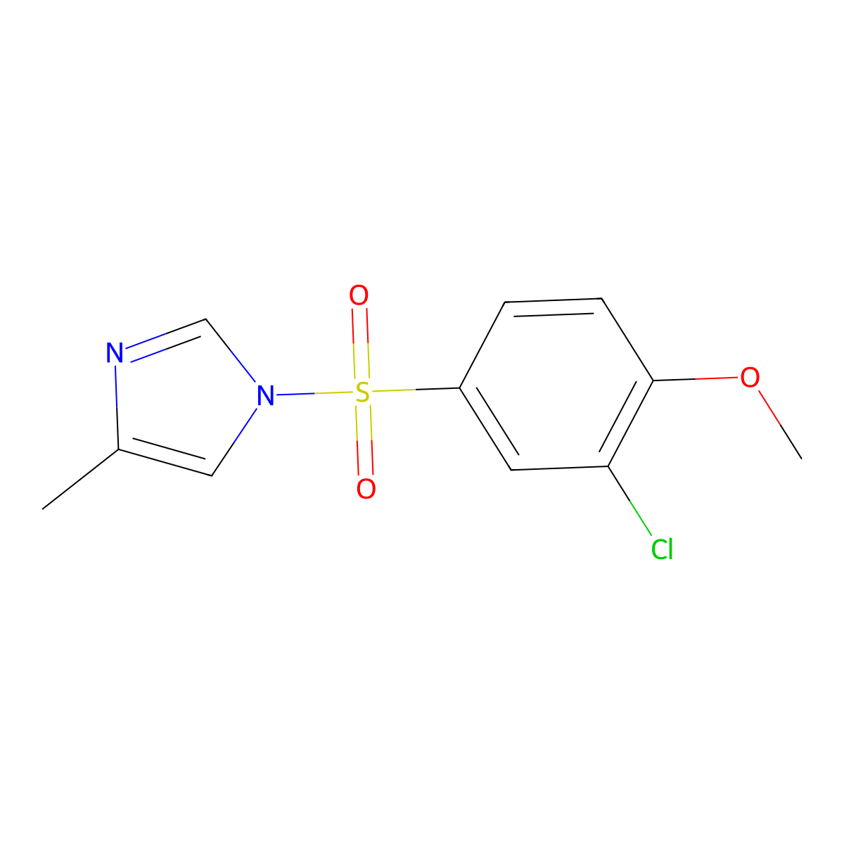 1-(3-chloro-4-methoxybenzenesulfonyl)-4-methyl-1H-imidazole molecular structure, CAS 1189953-20-5