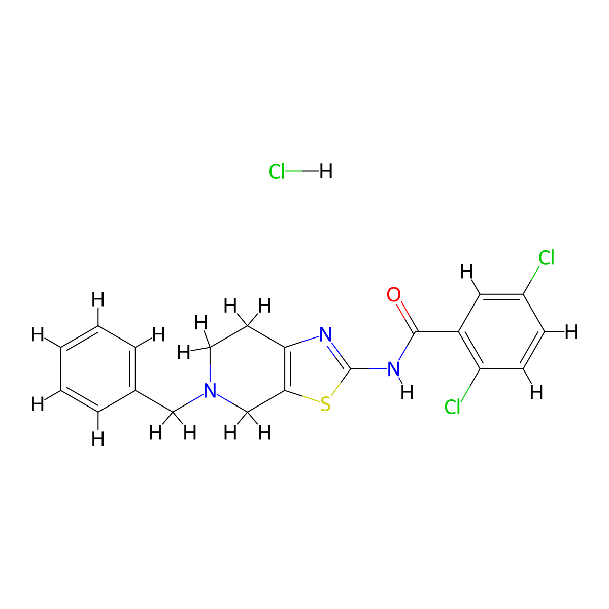 N-(5-benzyl-4,5,6,7-tetrahydrothiazolo[5,4-c]pyridin-2-yl)-2,5-dichlorobenzamide hydrochloride molecular structure, CAS 1189953-96-5