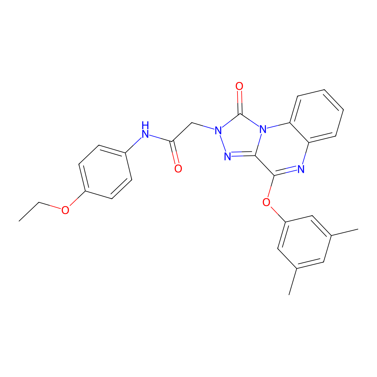2-[4-(3,5-dimethylphenoxy)-1-oxo-1H,2H-[1,2,4]triazolo[4,3-a]quinoxalin-2-yl]-N-(4-ethoxyphenyl)acetamide molecular structure, CAS 1189954-50-4