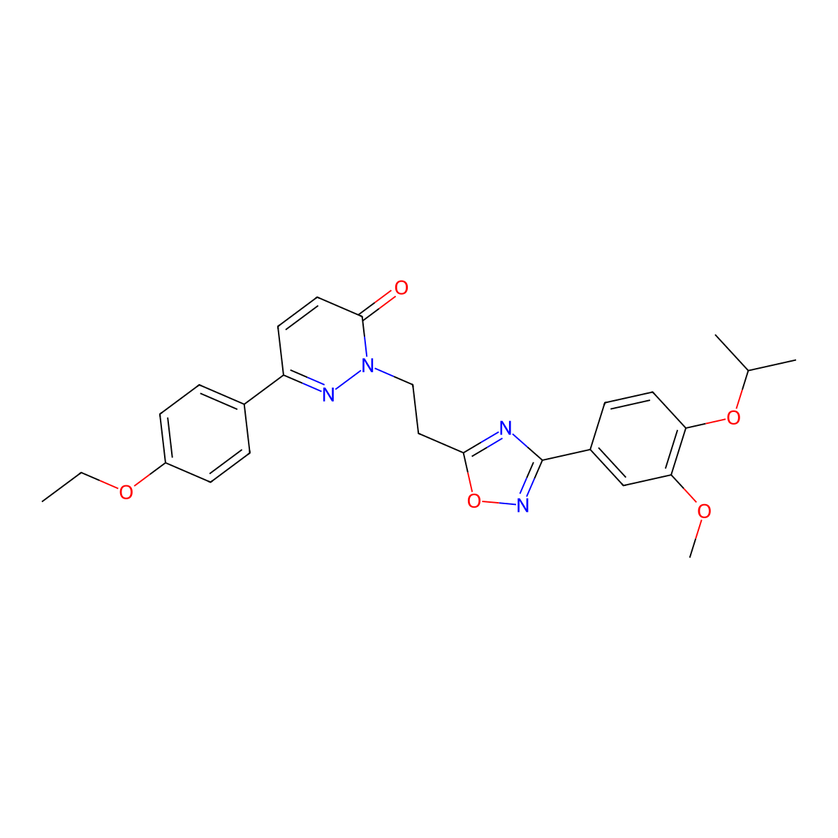 6-(4-ethoxyphenyl)-2-(2-(3-(4-isopropoxy-3-methoxyphenyl)-1,2,4-oxadiazol-5-yl)ethyl)pyridazin-3(2H)-one molecular structure, CAS 1189955-42-7
