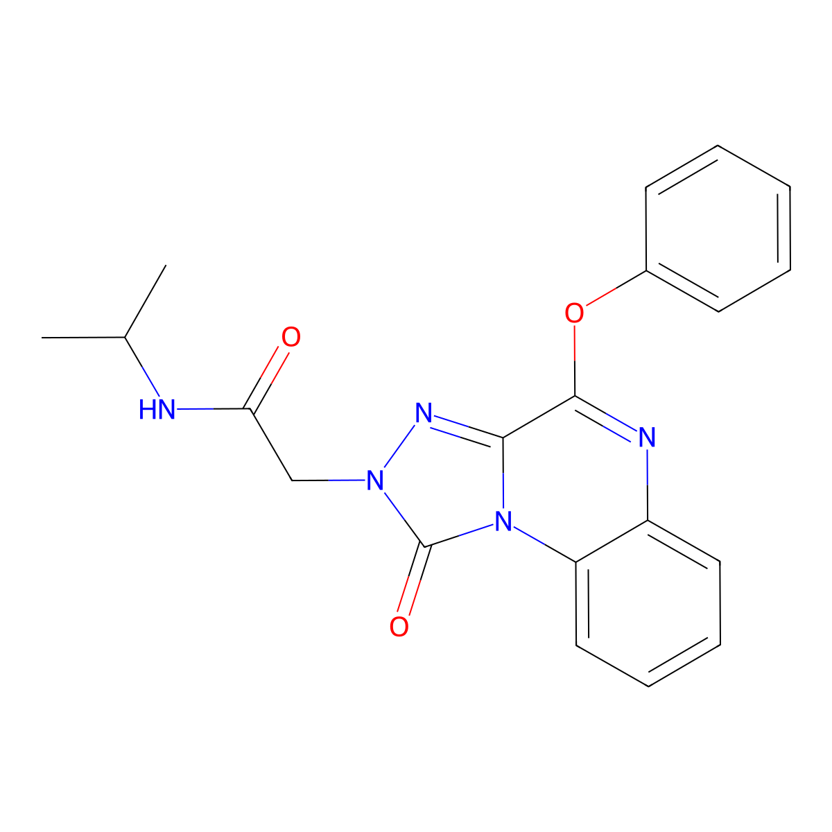 2-{1-oxo-4-phenoxy-1H,2H-[1,2,4]triazolo[4,3-a]quinoxalin-2-yl}-N-(propan-2-yl)acetamide molecular structure, CAS 1189958-08-4