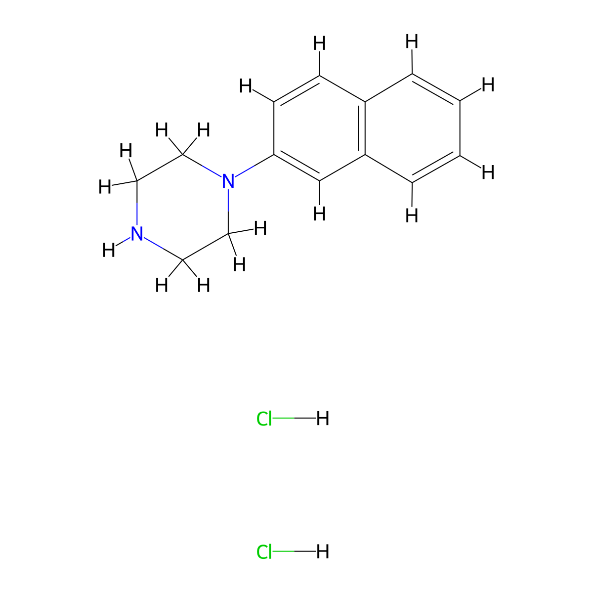 1-Naphthalen-2-yl-piperazine dihydrochloride molecular structure, CAS 1189959-84-9