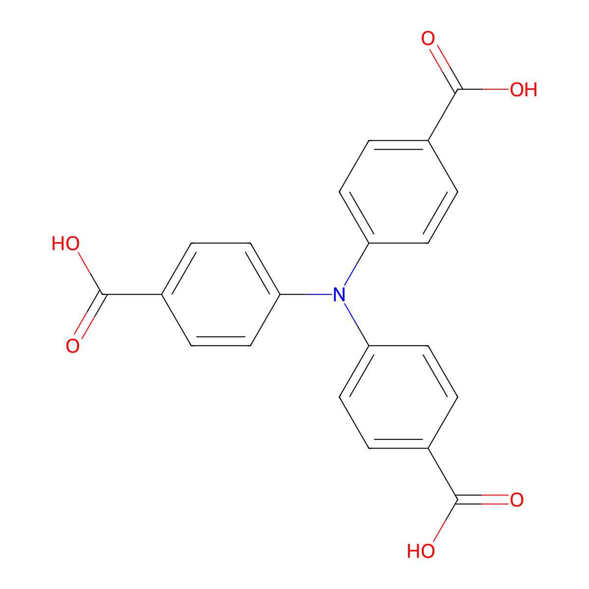 4,4',4''-Nitrilotribenzoic acid molecular structure, CAS 118996-38-6
