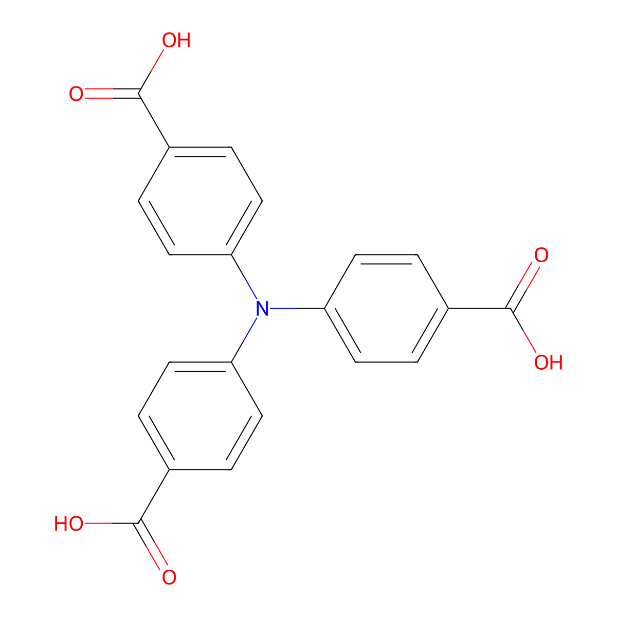 4,4',4''-Nitrilotribenzoic acid molecular structure, CAS 118996-38-6
