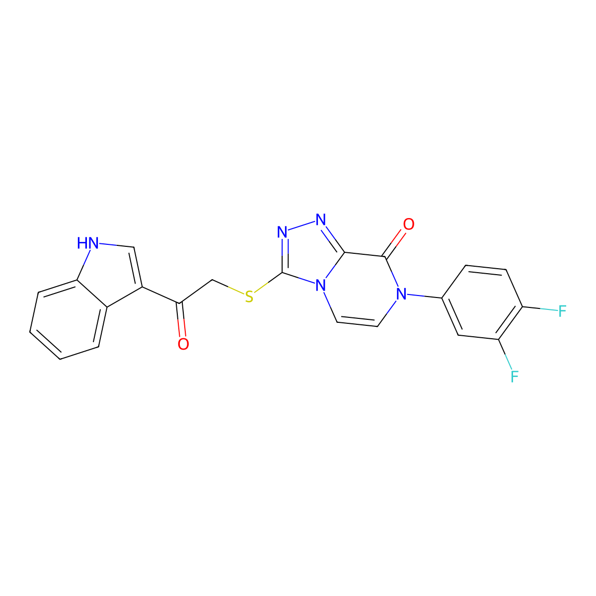 3-((2-(1H-indol-3-yl)-2-oxoethyl)thio)-7-(3,4-difluorophenyl)-[1,2,4]triazolo[4,3-a]pyrazin-8(7H)-one molecular structure, CAS 1189961-18-9