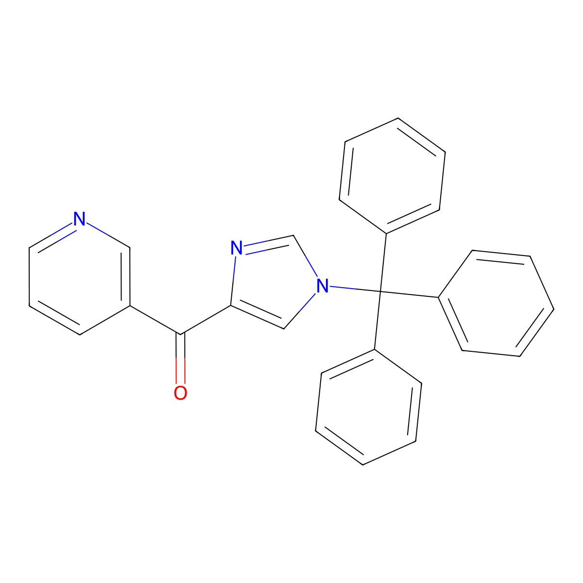 3-pyridinyl(1-trityl-1H-imidazol-4-yl)methanone molecular structure, CAS 1189965-30-7