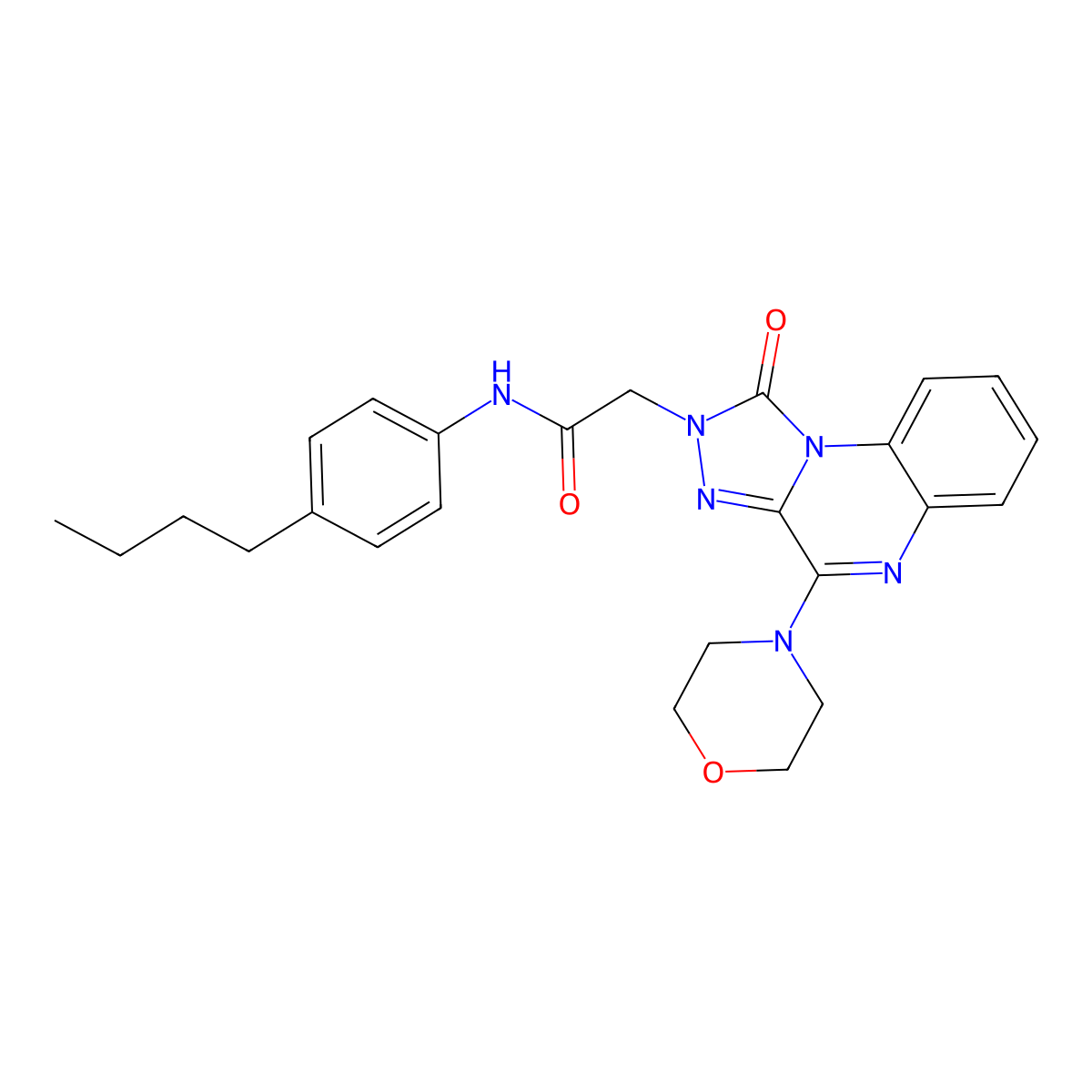 N-(4-butylphenyl)-2-(4-morpholino-1-oxo-[1,2,4]triazolo[4,3-a]quinoxalin-2(1H)-yl)acetamide molecular structure, CAS 1189972-33-5