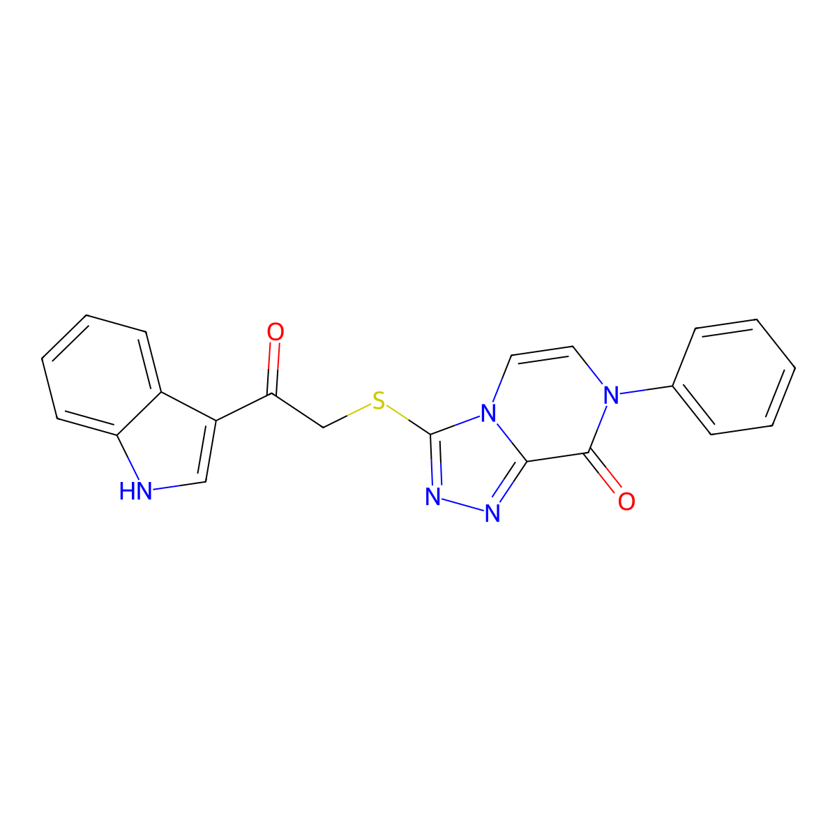 3-((2-(1H-indol-3-yl)-2-oxoethyl)thio)-7-phenyl-[1,2,4]triazolo[4,3-a]pyrazin-8(7H)-one molecular structure, CAS 1189972-46-0