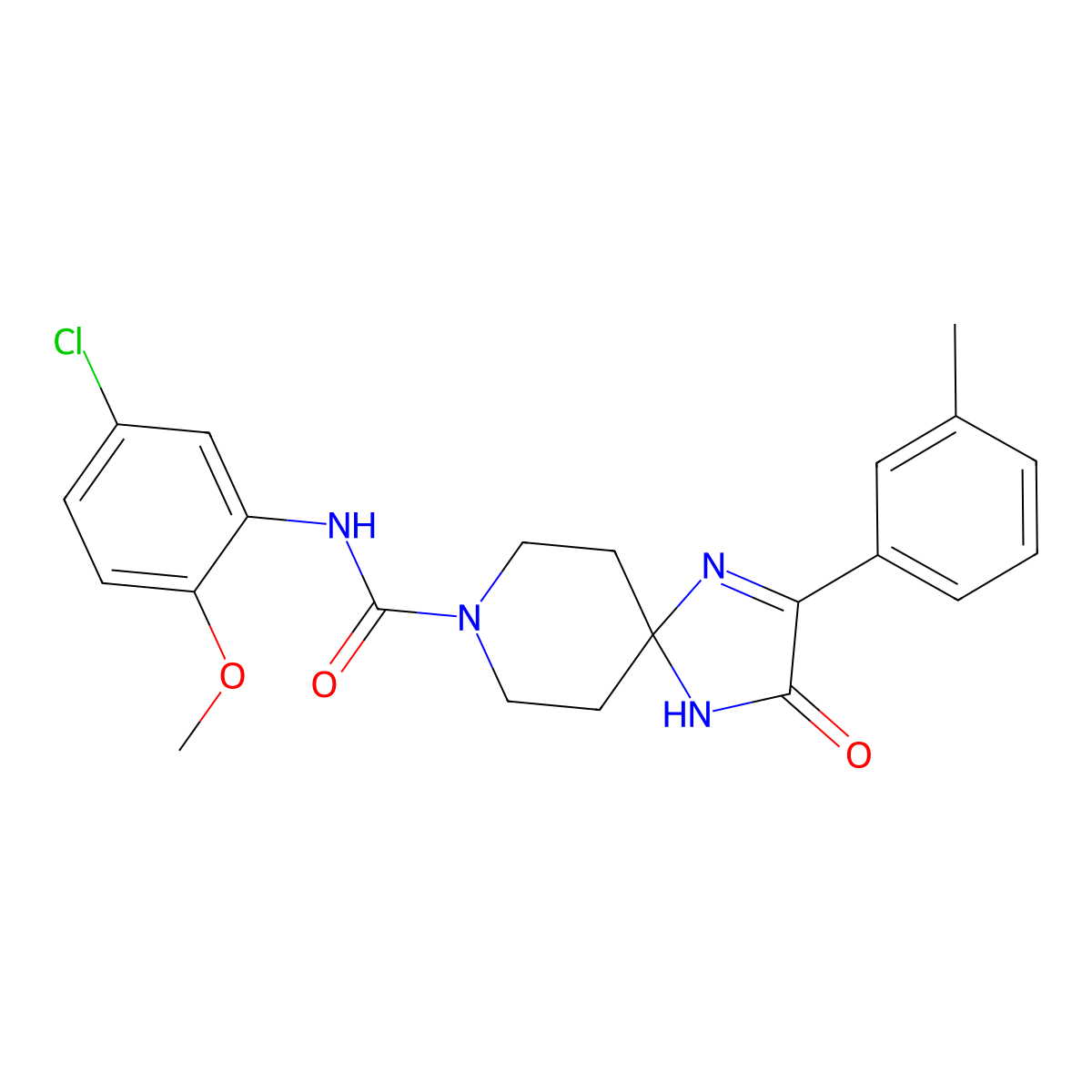 N-(5-chloro-2-methoxyphenyl)-3-oxo-2-(m-tolyl)-1,4,8-triazaspiro[4.5]dec-1-ene-8-carboxamide molecular structure, CAS 1189973-04-3