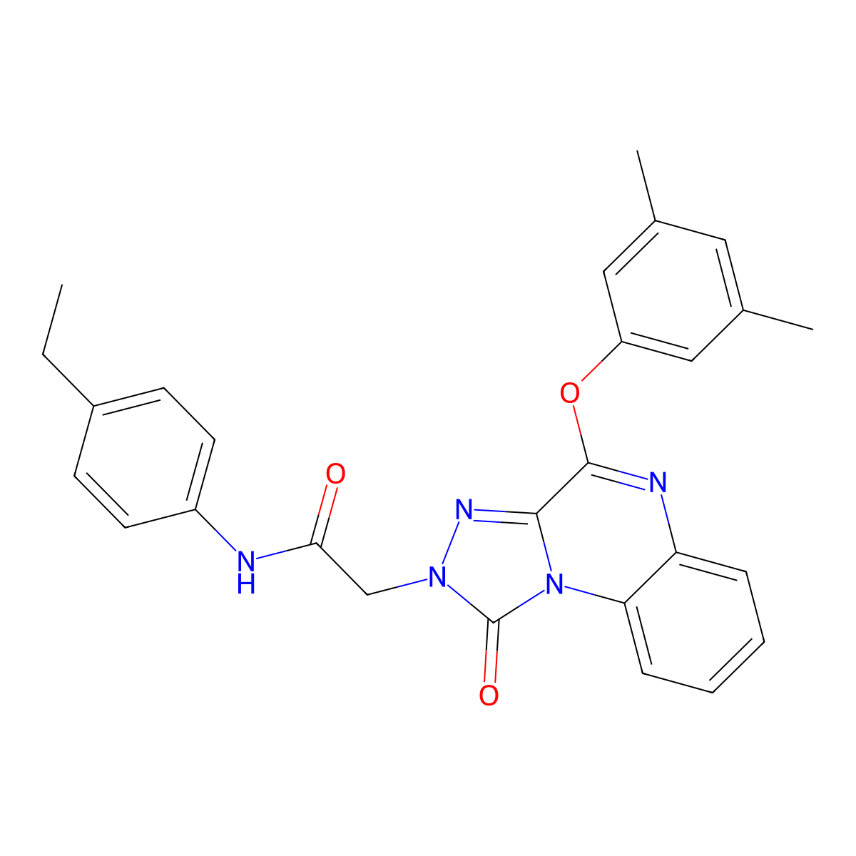 2-(4-(3,5-dimethylphenoxy)-1-oxo-[1,2,4]triazolo[4,3-a]quinoxalin-2(1H)-yl)-N-(4-ethylphenyl)acetamide molecular structure, CAS 1189981-14-3