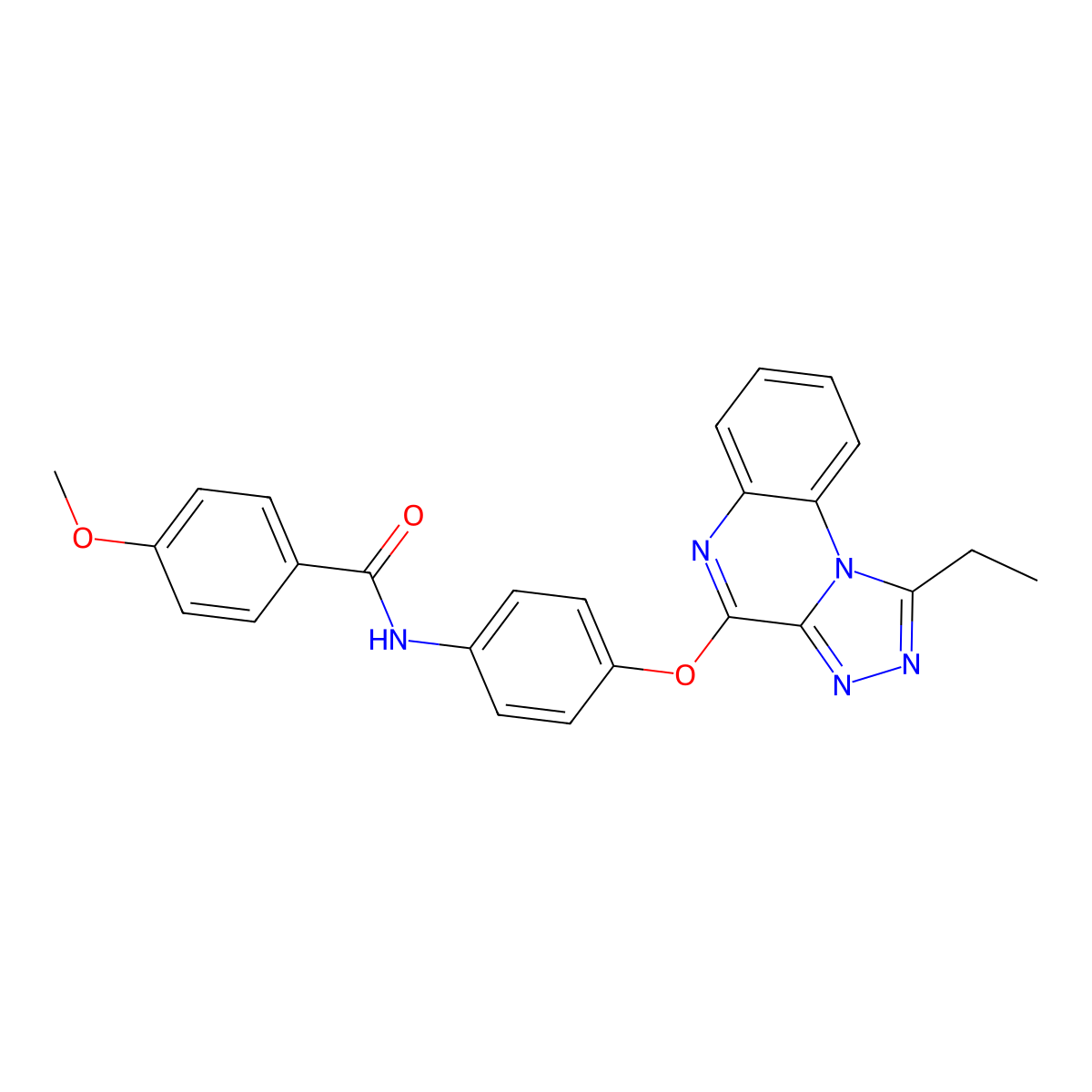 N-[4-({1-Ethyl-[1,2,4]triazolo[4,3-A]quinoxalin-4-YL}oxy)phenyl]-4-methoxybenzamide molecular structure, CAS 1189981-55-2