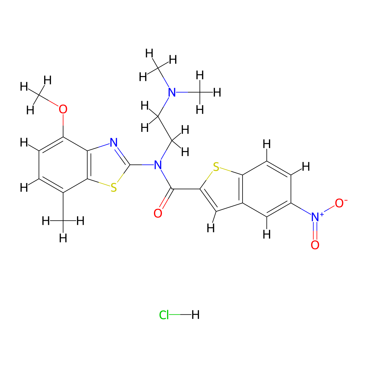 N-(2-(dimethylamino)ethyl)-N-(4-methoxy-7-methylbenzo[d]thiazol-2-yl)-5-nitrobenzo[b]thiophene-2-carboxamide hydrochloride molecular structure, CAS 1189981-77-8