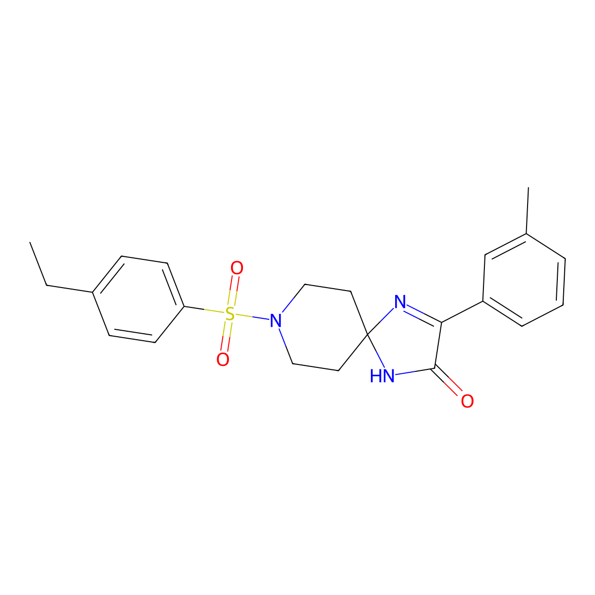 8-((4-Ethylphenyl)sulfonyl)-3-(m-tolyl)-1,4,8-triazaspiro[4.5]dec-3-en-2-one molecular structure, CAS 1189983-20-7