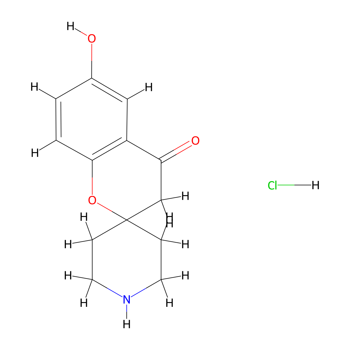 6-Hydroxyspiro[chroman-2,4'-piperidin]-4-one hydrochloride molecular structure, CAS 1189985-17-8