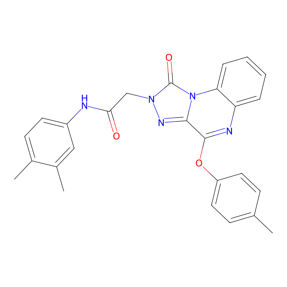 N-(3,4-dimethylphenyl)-2-(1-oxo-4-(p-tolyloxy)-[1,2,4]triazolo[4,3-a]quinoxalin-2(1H)-yl)acetamide molecular structure, CAS 1189985-53-2