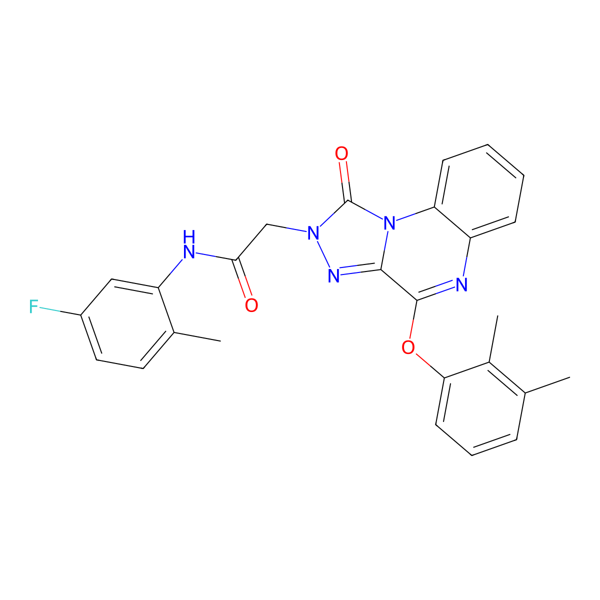 2-(4-(2,3-dimethylphenoxy)-1-oxo-[1,2,4]triazolo[4,3-a]quinoxalin-2(1H)-yl)-N-(5-fluoro-2-methylphenyl)acetamide molecular structure, CAS 1189986-30-8