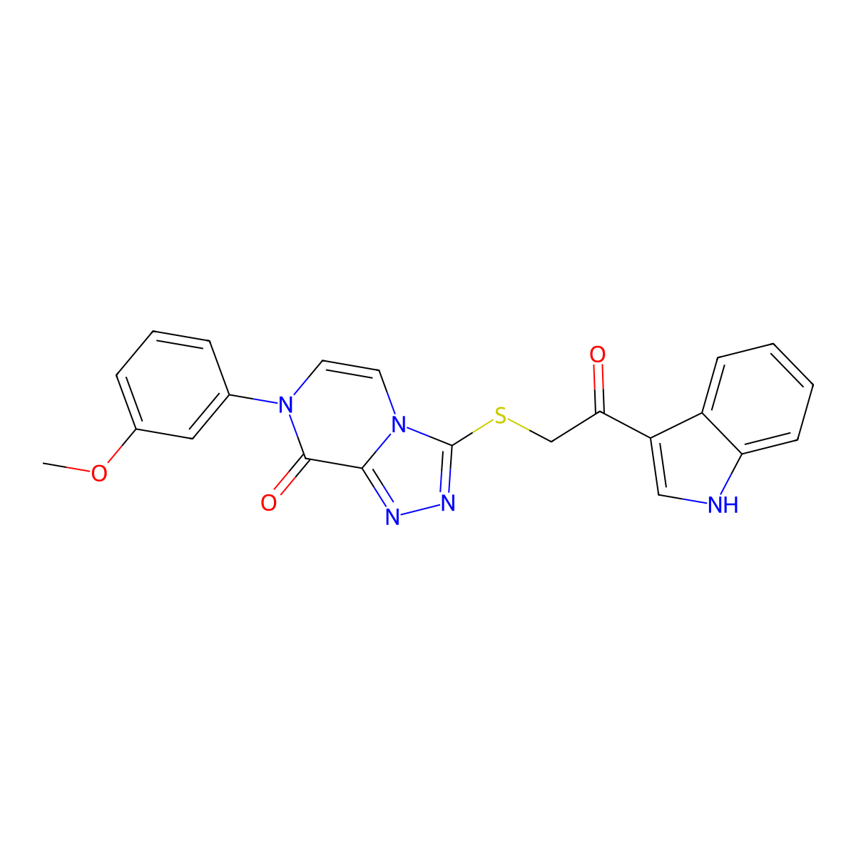 3-((2-(1H-indol-3-yl)-2-oxoethyl)thio)-7-(3-methoxyphenyl)-[1,2,4]triazolo[4,3-a]pyrazin-8(7H)-one molecular structure, CAS 1189986-52-4