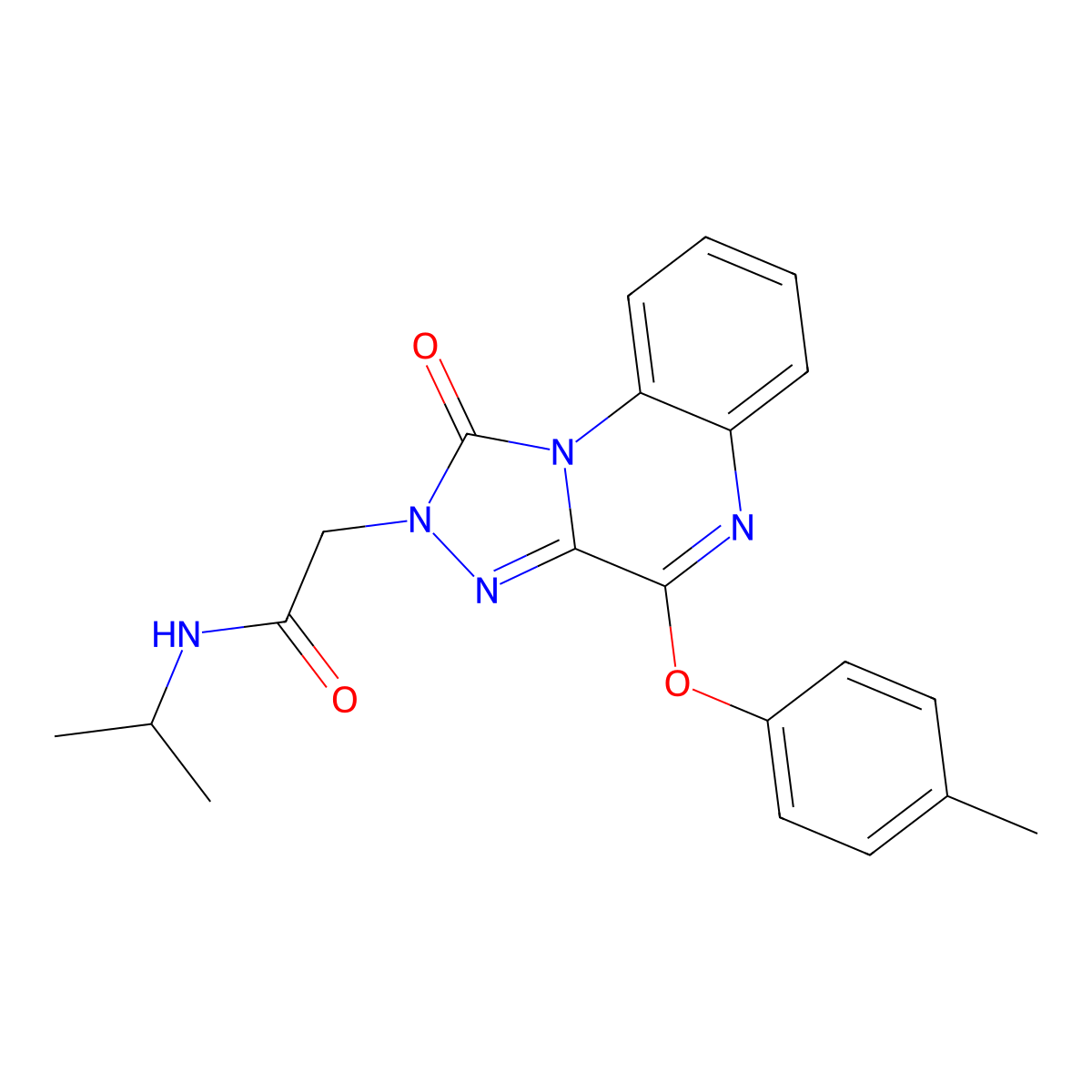 N-isopropyl-2-(1-oxo-4-(p-tolyloxy)-[1,2,4]triazolo[4,3-a]quinoxalin-2(1H)-yl)acetamide molecular structure, CAS 1189994-69-1