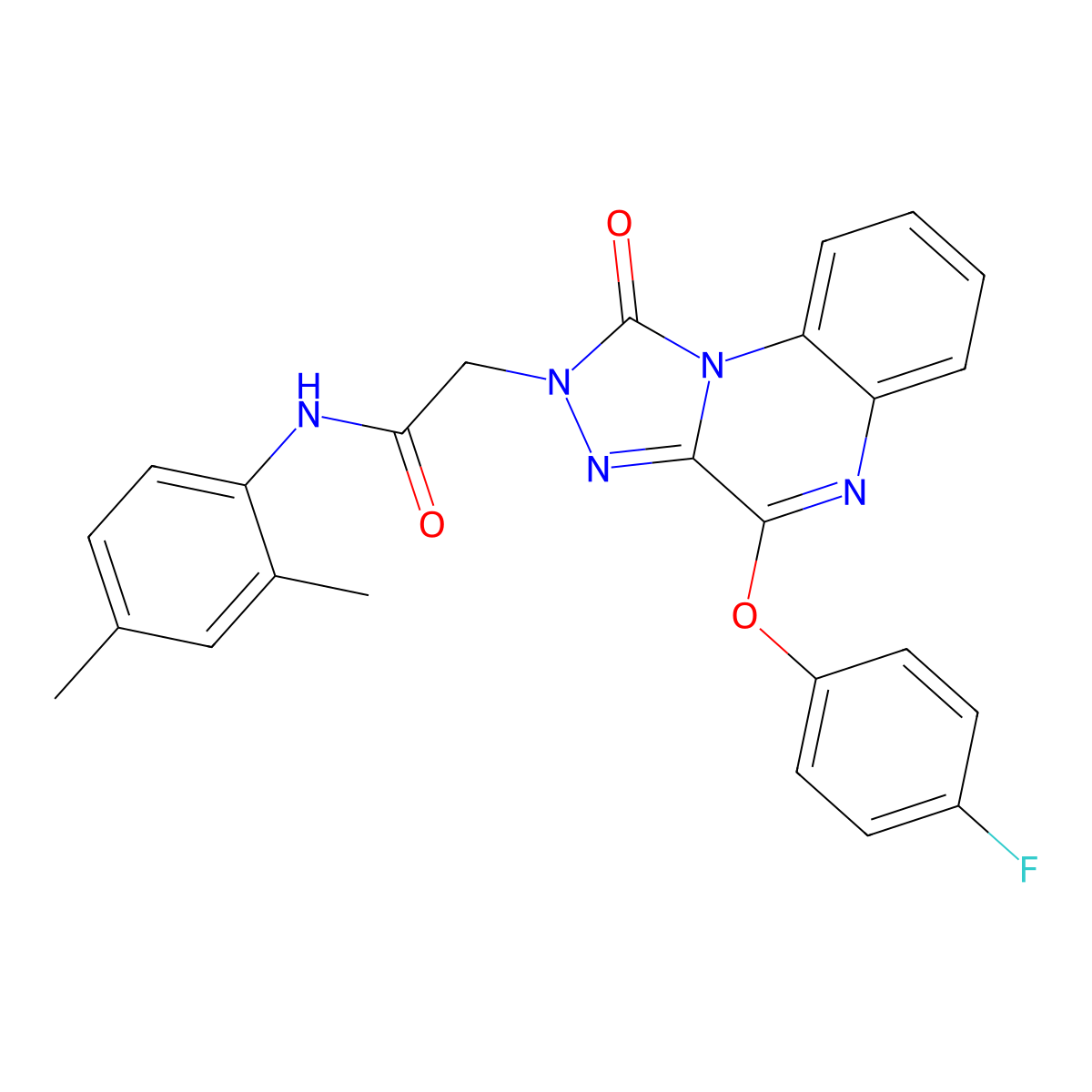 N-(2,4-dimethylphenyl)-2-[4-(4-fluorophenoxy)-1-oxo[1,2,4]triazolo[4,3-a]quinoxalin-2(1H)-yl]acetamide molecular structure, CAS 1189996-60-8