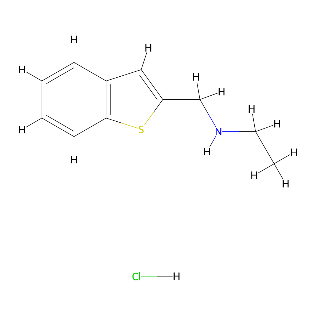 N-(1-benzothien-2-ylmethyl)ethanamine hydrochloride molecular structure, CAS 1189997-74-7