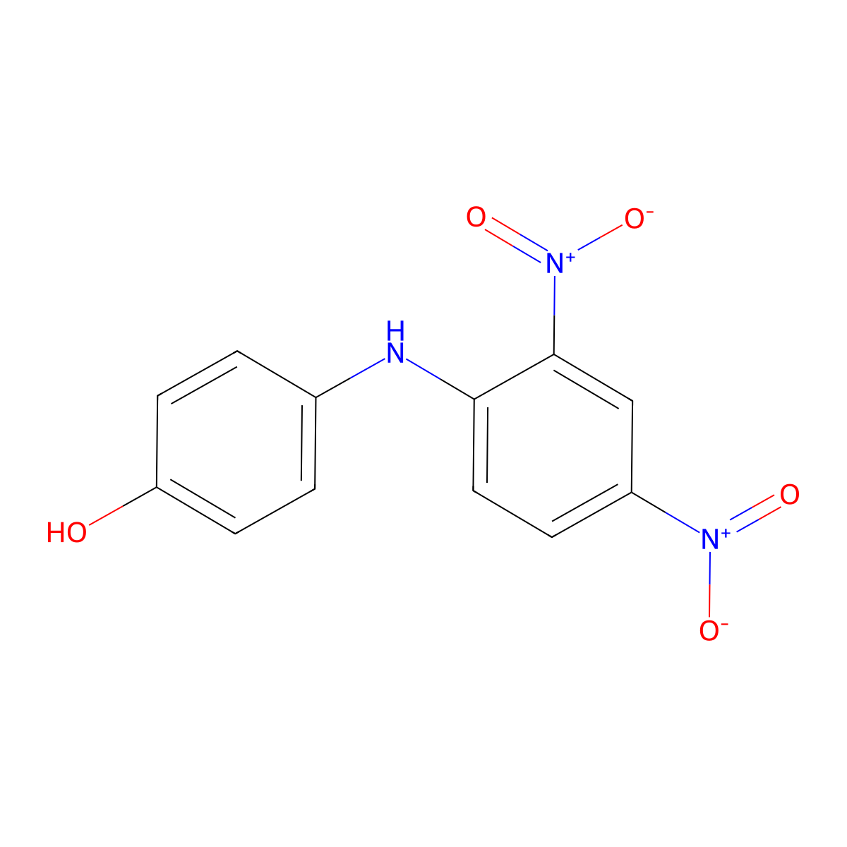 4-(2,4-Dinitroanilino)phenol molecular structure, CAS 119-15-3